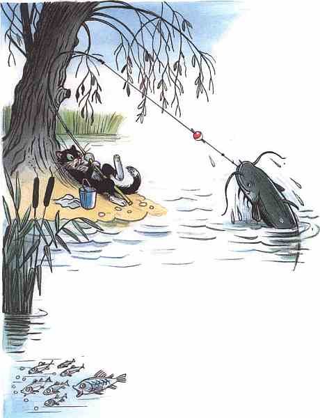 Кот-рыболов Владимира Сутеева