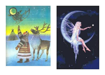 Иллюстрация к сказке девушка и месяц