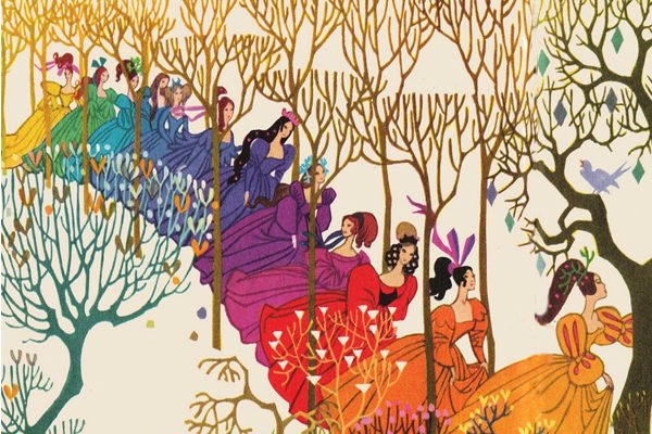 Падчерица из сказки 12 месяцев раскраска