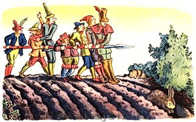 Семеро храбрецов братья Гримм раскраска