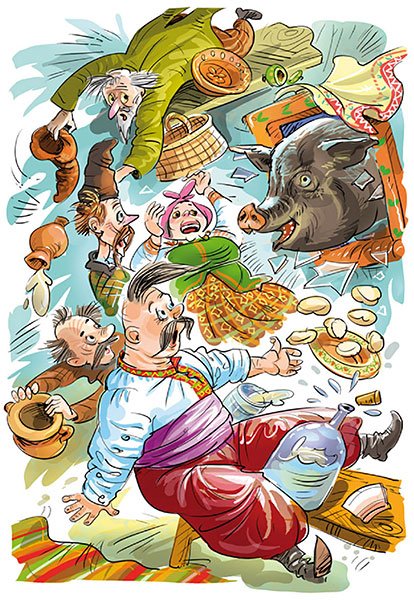 Сорочинская ярмарка Гоголь рисунок