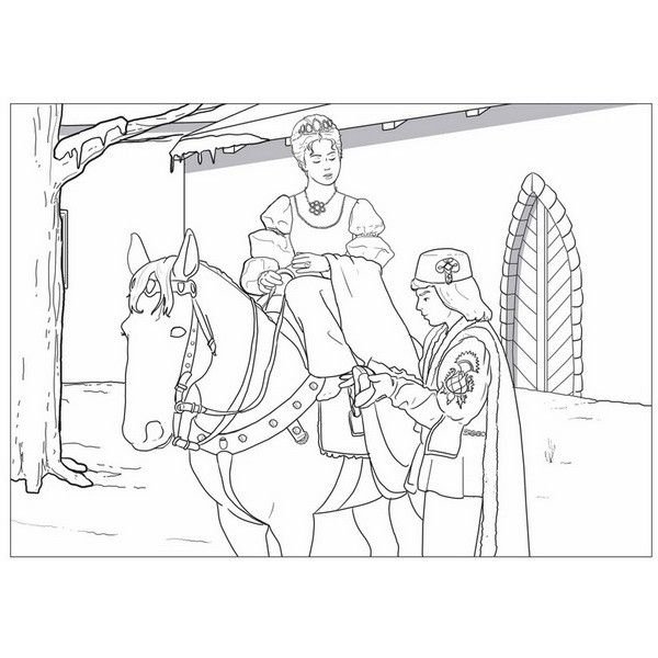 Раскраска три орешка для Золушки