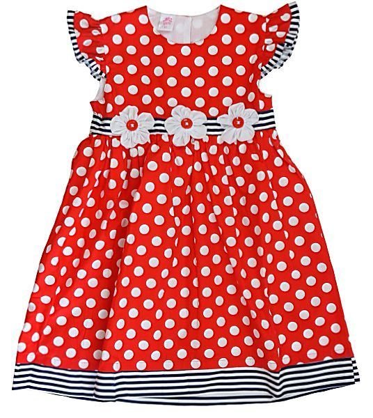 Платье MINOTI для девочки белое в горошек