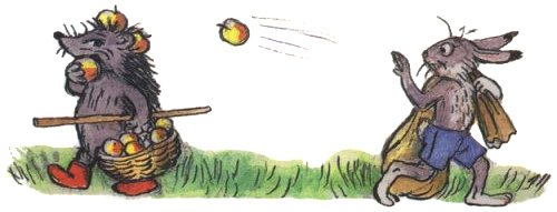 Владимир Сутеев мешок яблок иллюстрации