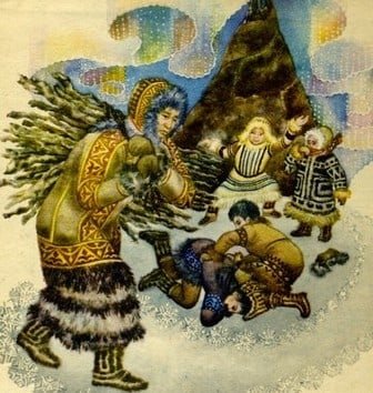 Кукушка Ненецкая народная сказка черно белая