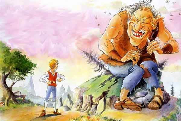 Портной и великан братья Гримм