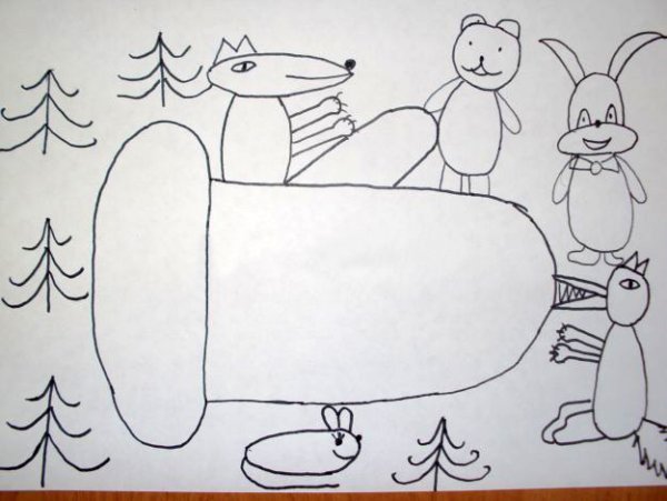 Рисунок к сказке рукавичка