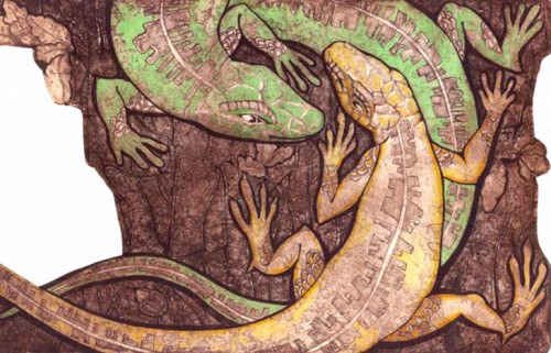 Две ящерки иллюстрации