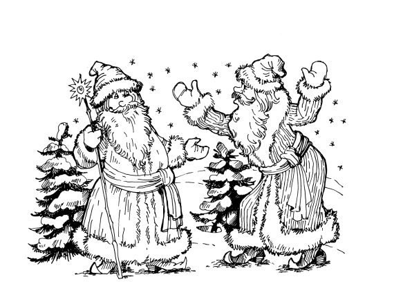 Два Мороза раскраска к сказке