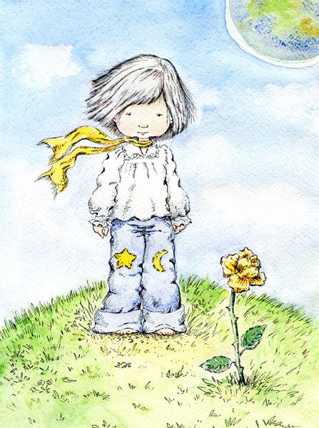 Цветок на земле иллюстрация