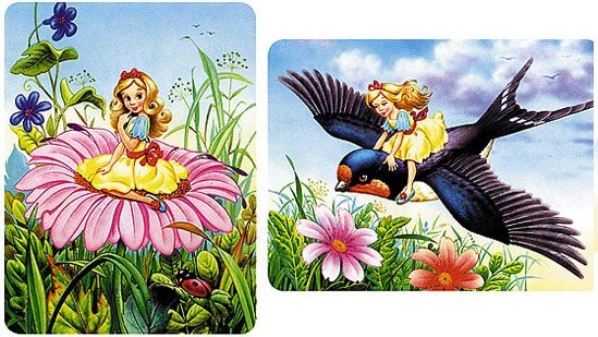 Иллюстрации к сказке Дюймовочка Андерсена