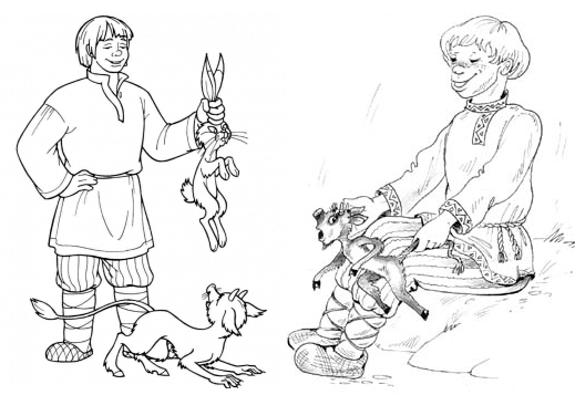 Рисунок о попе и его работнике Балде