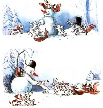 Герои сказки Сутеева елка