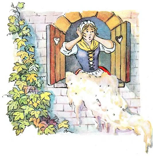 Сладкая каша братья Гримм иллюстрации