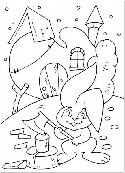 Сказка рукавичка раскраска