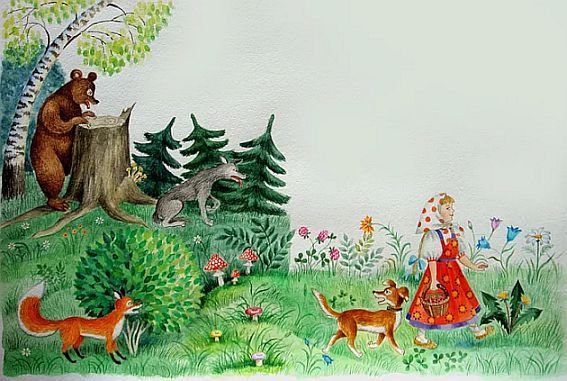 Рисунок к сказке девочка Снегурочка в.даль