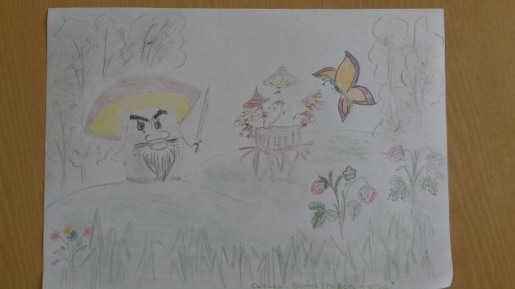 Иллюстрация к сказке война грибов с ягодами рисунки (49 фото)