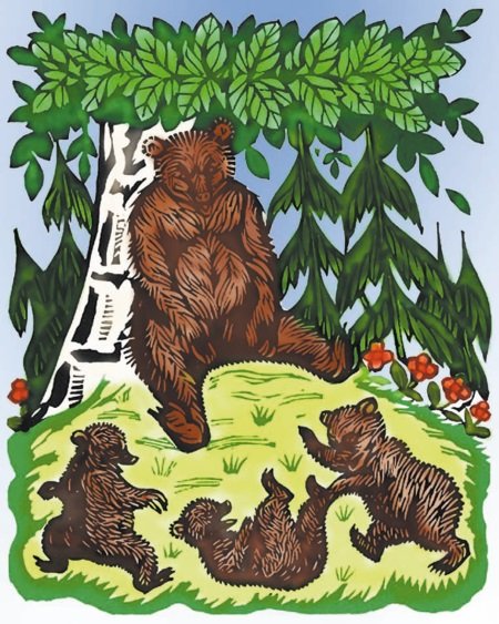 Сказка о медведихе Пушкина иллюстрации