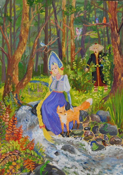 Золотой волос Бажов Палех