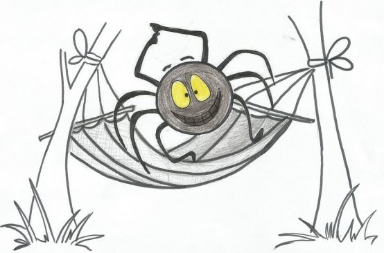Иллюстрация к сказке Мафин и паук