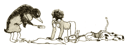 Рисунок Волли и Молли Мафин печёт пирог