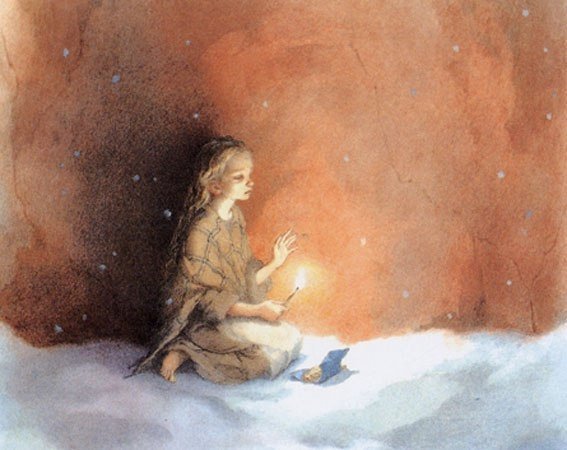 Девочка со спичками раскраска