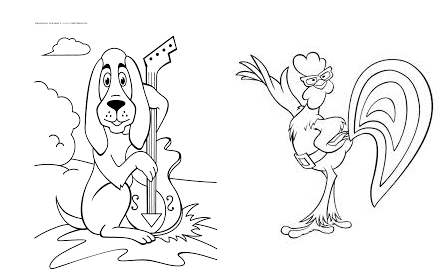 Братья Гримм Бременские музыканты раскраска