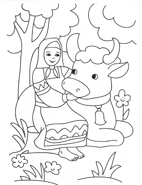 Рис. К сказке крошечка Хаврошечка