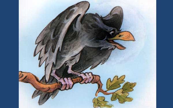 Ворона с книгой