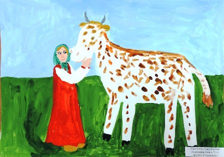 Рисунок к сказке крошечка Хаврошечка 2 класс