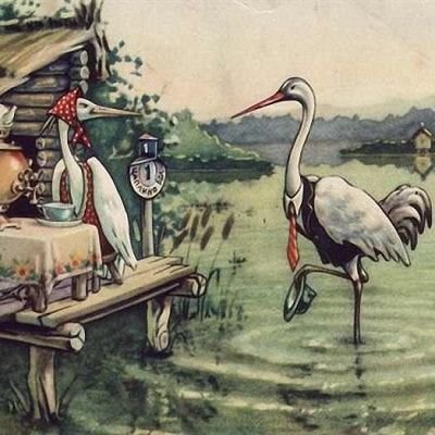 Иллюстрация к сказке журавль и цапля 5 класс