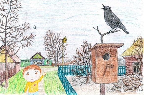 Куприн скворцы рисунок