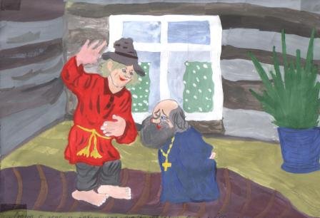 Сказка о попе и работнике его Балде поп на базаре