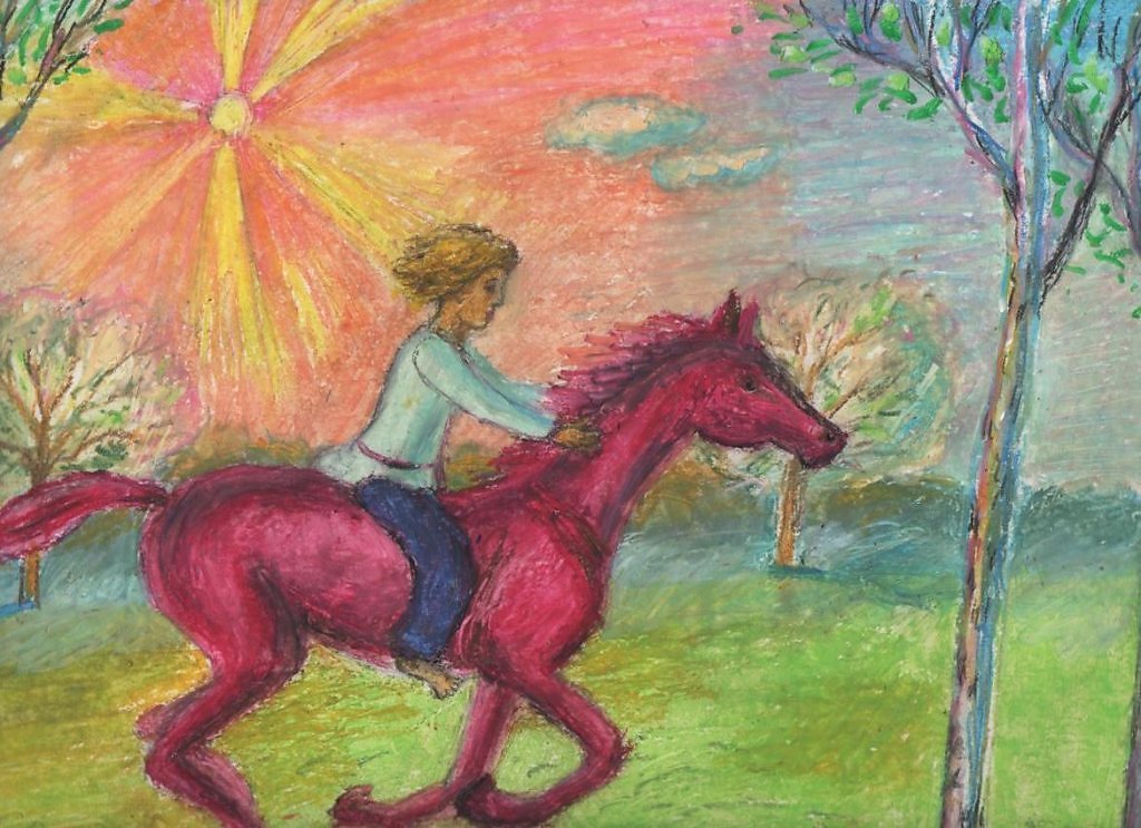 Рисунки коня с розовой гривой - 92 фото