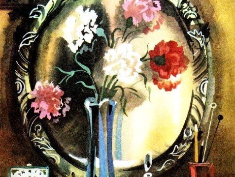 Наталья Абрамцева цветы и зеркало