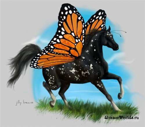 Лошадь бабочка