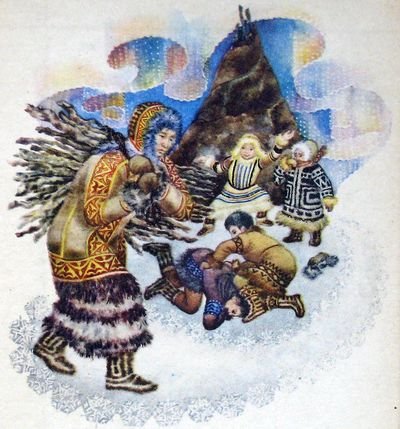 Иллюстрацию к народной Ненецкой сказке "Кукушка".