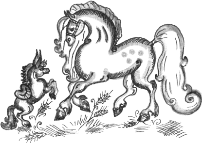 Раскраска. Конек-горбунок