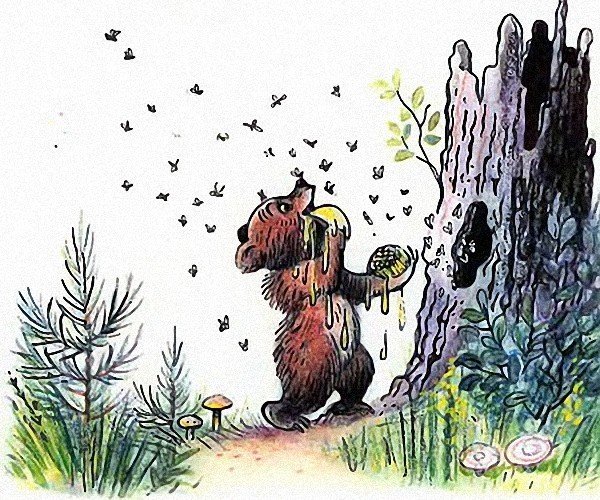 Медведь и пчелы