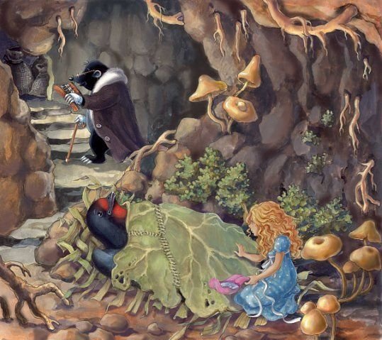 Нора крота Дюймовочка