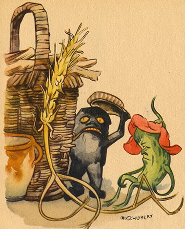 Сказка братьев Гримм соломинка Уголек и Боб