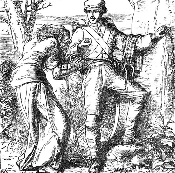 Солдат и смерть иллюстрации