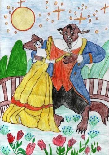 Детские рисунки к сказке красавица и чудовище