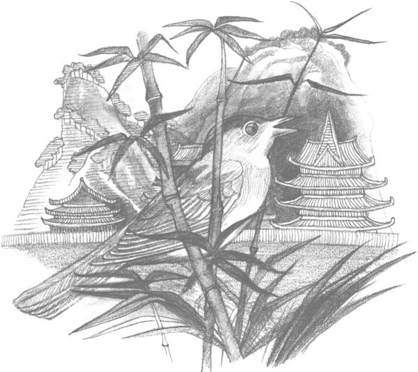 Иллюстрация к сказке Соловей Андерсена