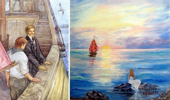 Грин Алые паруса иллюстрации к повести