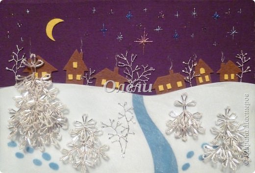 Новогодняя плоскостная аппликация