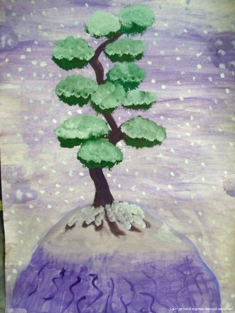 Иллюстрация к стихотворению Лермонтова на севере диком