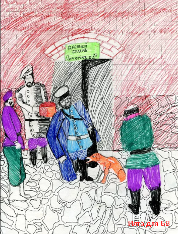 Хамелеон рисунок Антон Чехов