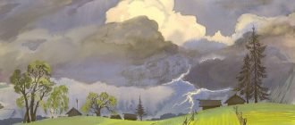 Облака перед грозой живопись