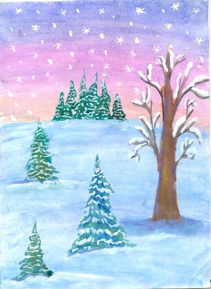 Рисунок Свиридова снег идет